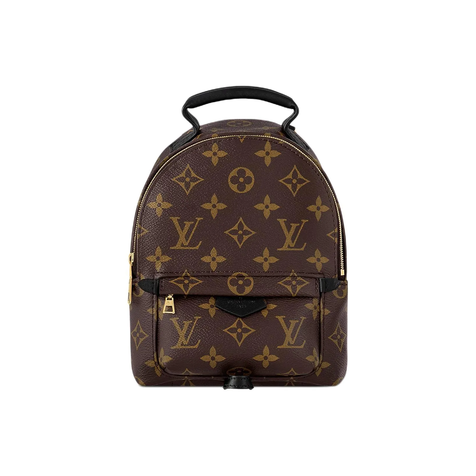 LOUIS VUITTON Palm Springs Coated Canvas Cow Leather Patchwork Trim Small Backpack/Mini Backpack Mini Women's Brown