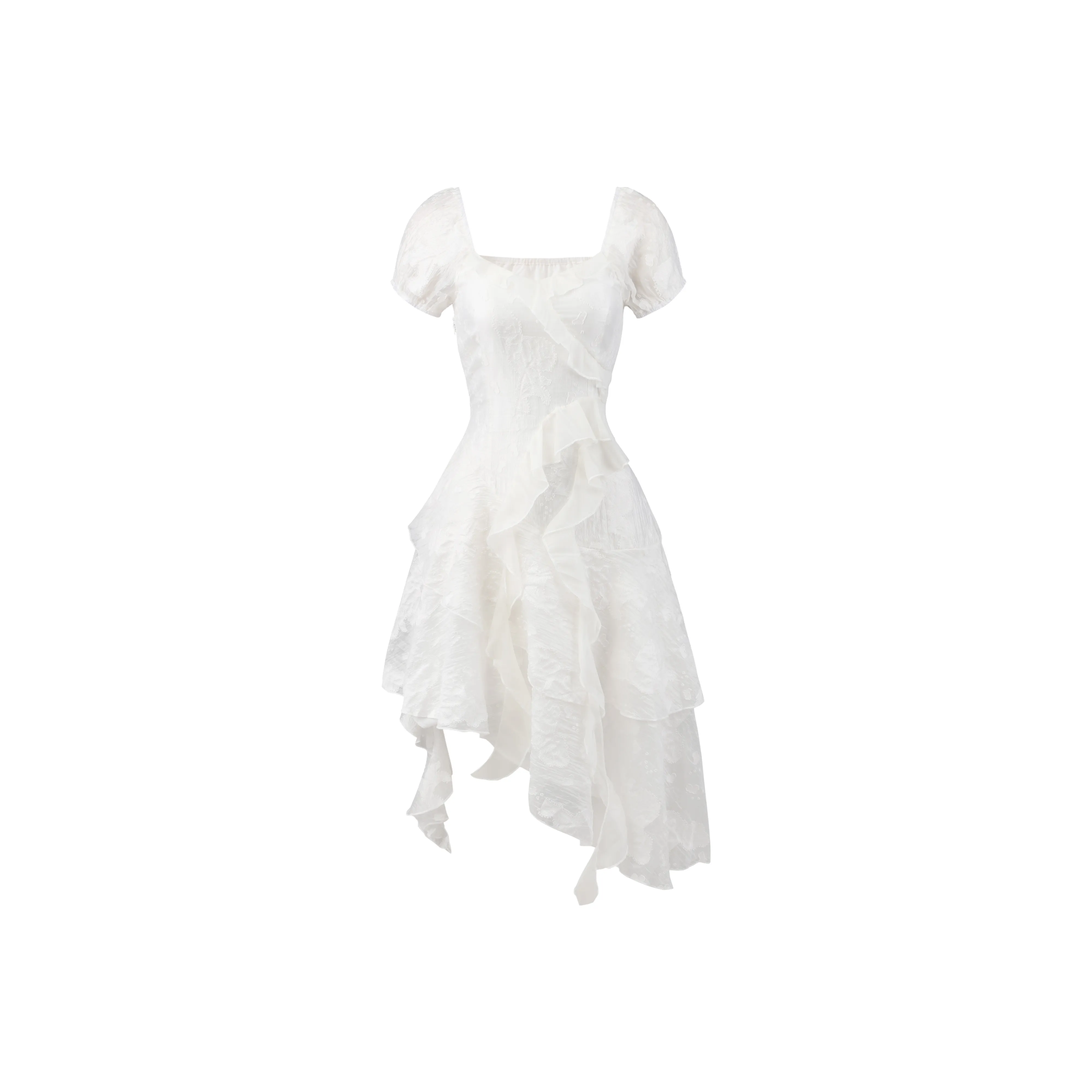 PAVLISOVA Короткое платье с короткими рукавами женское белое