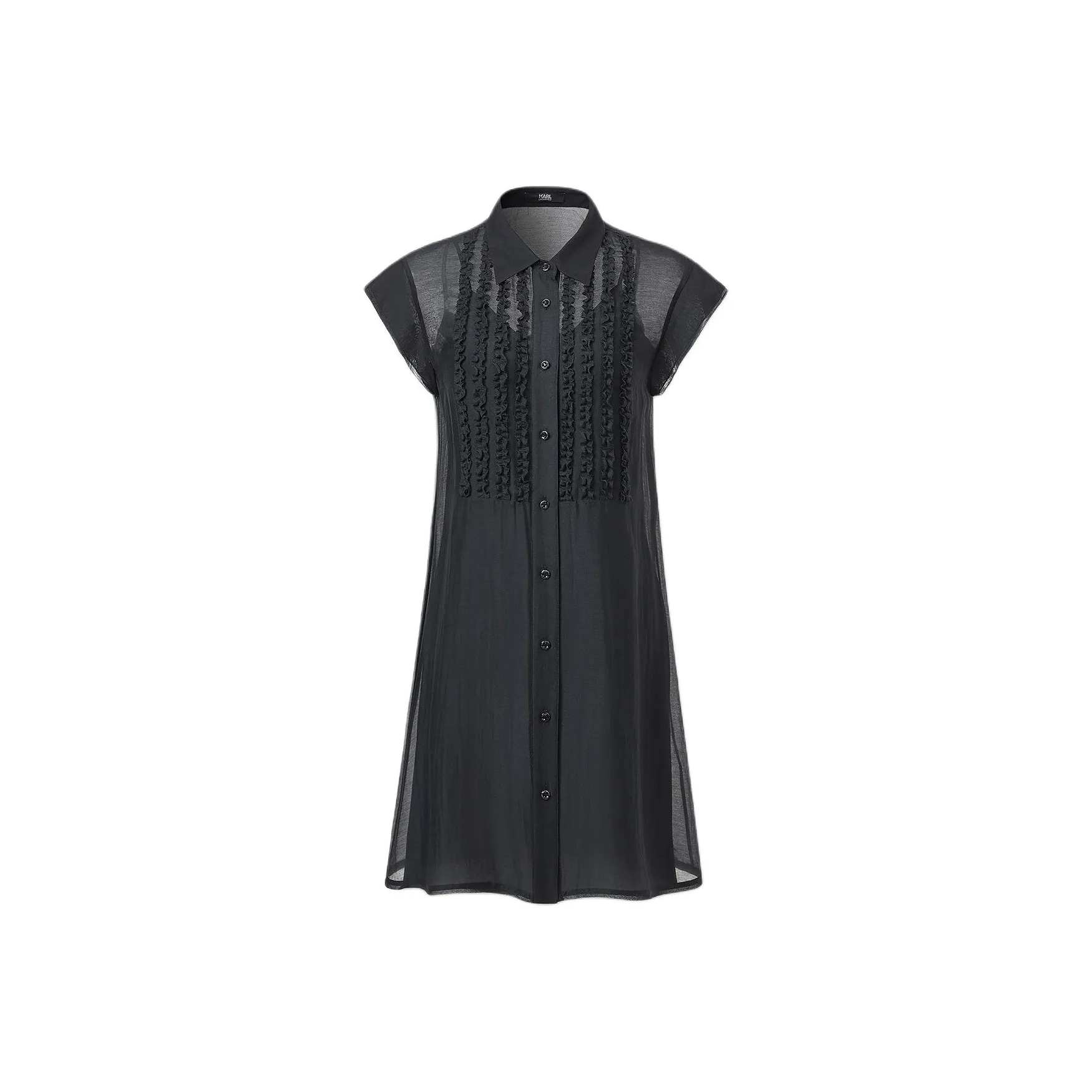 KARL LAGERFELD SS25 Короткий рукав Платье Женское Черное
