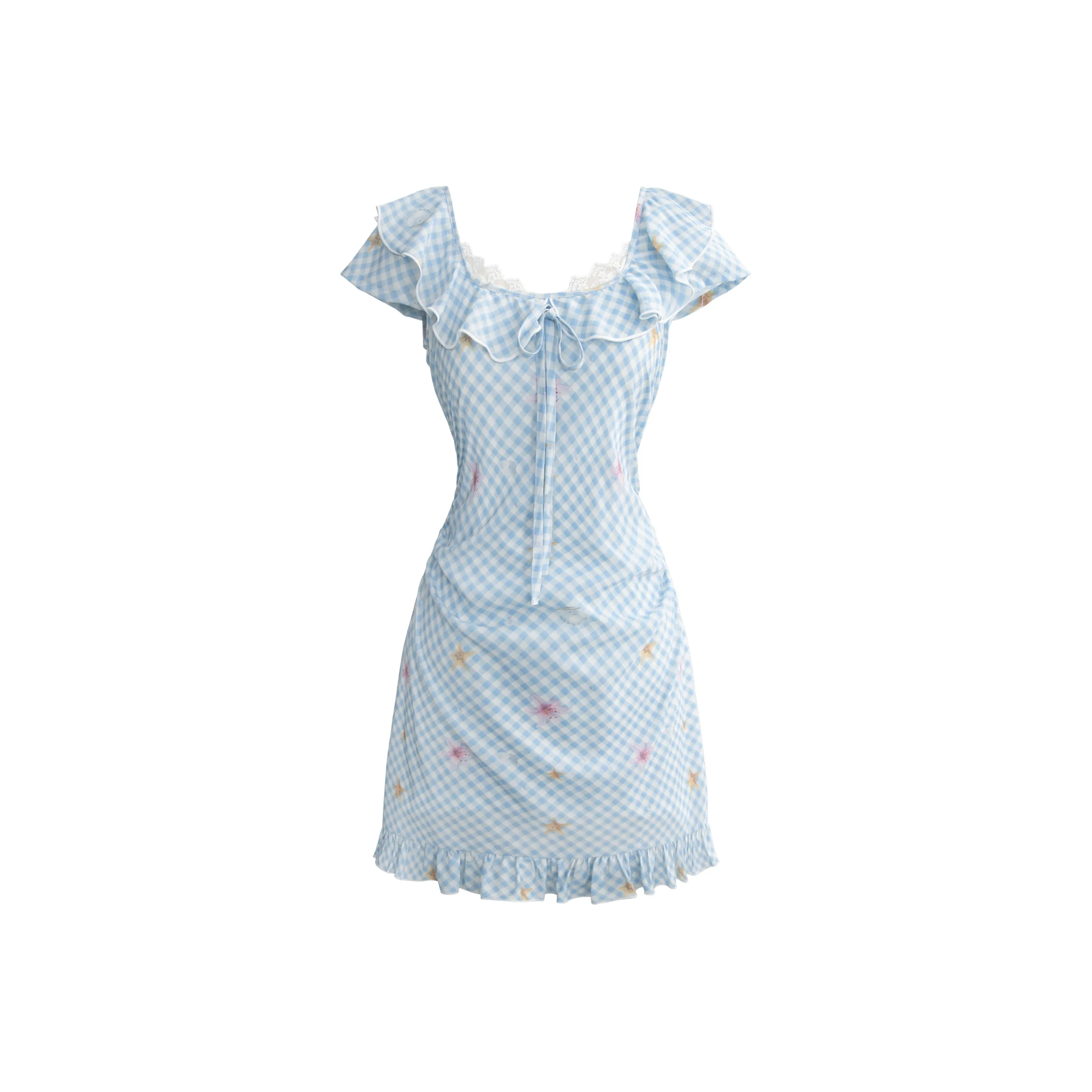 UNIFREE Короткое платье с короткими рукавами женское