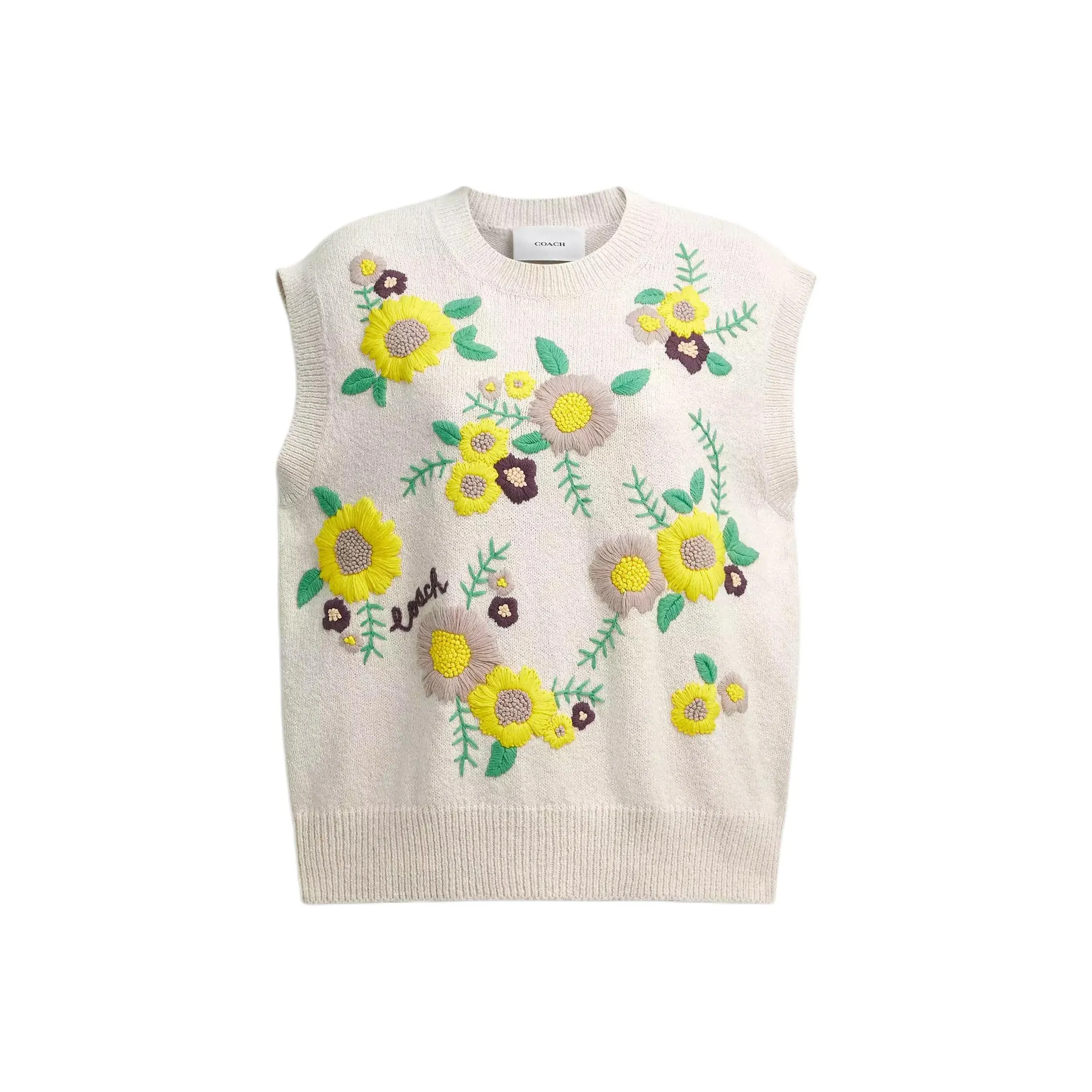 COACH Кремово-белые Женские Майки