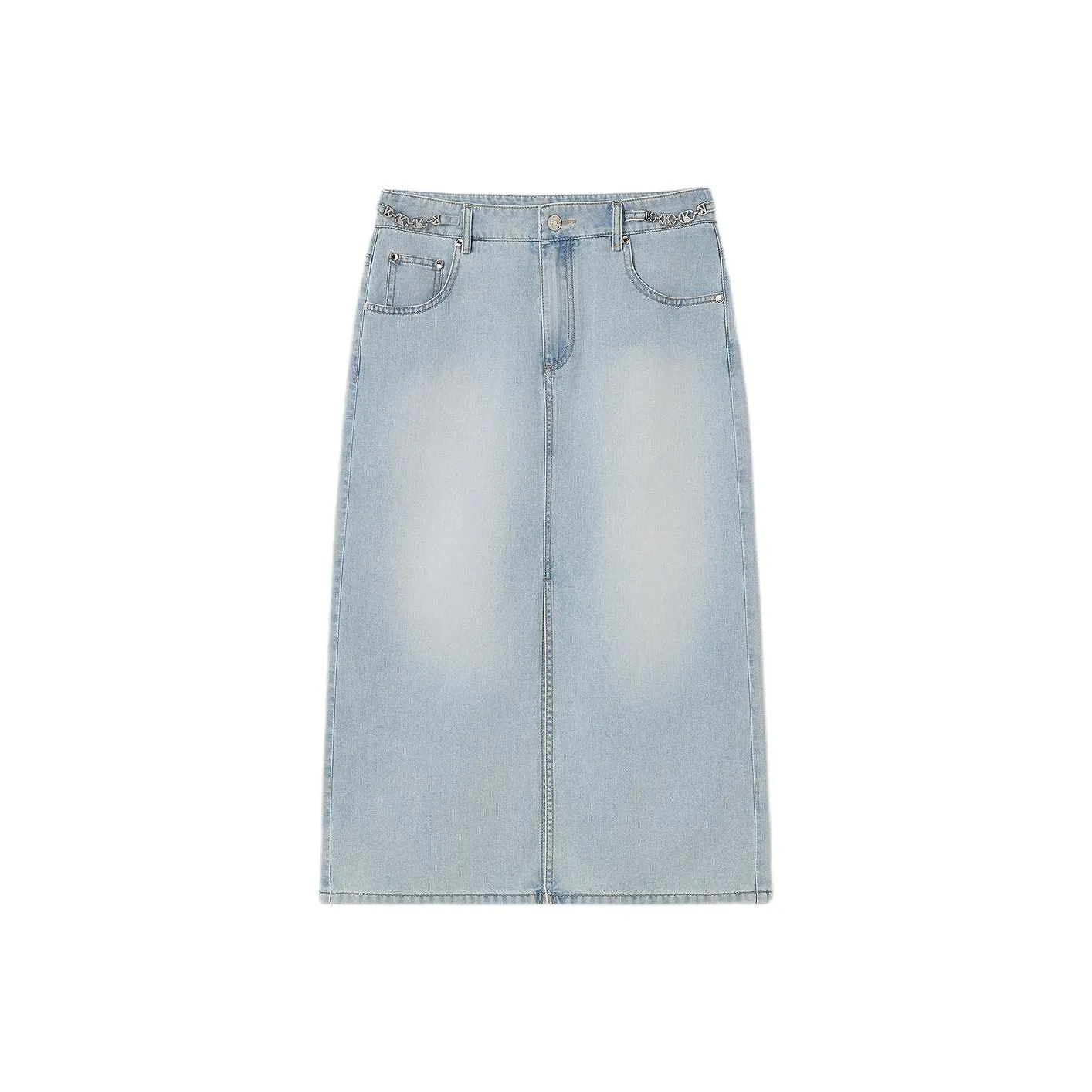 KARL LAGERFELD Деним Длинная Юбка Женская Синяя