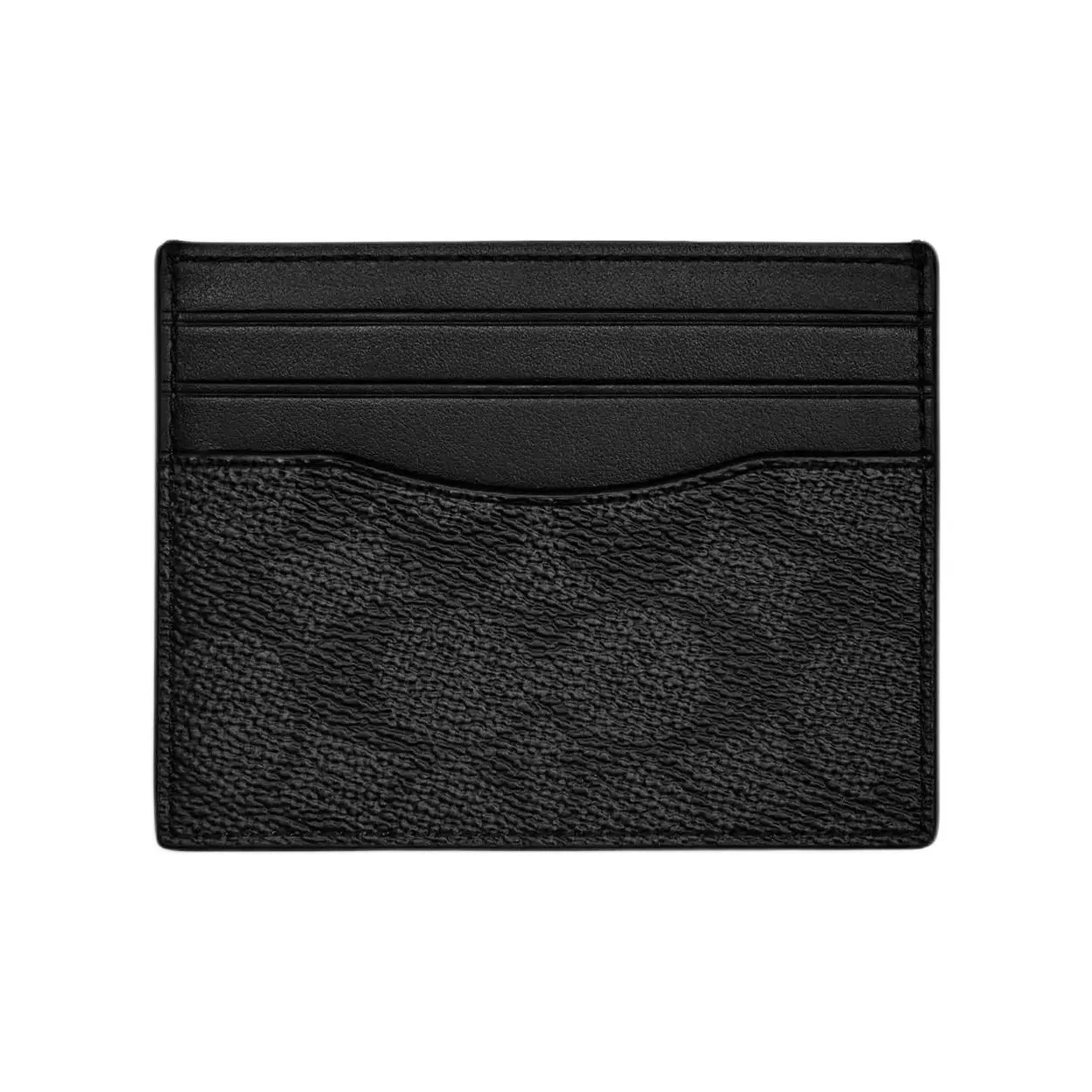 COACH Canvas Телячья кожа Держатель для карт Мини Мужской Угольный серый и Черный