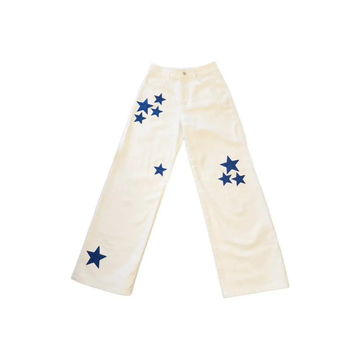 HeartyBite Белый Звезды Джинсы Женские Джинсы