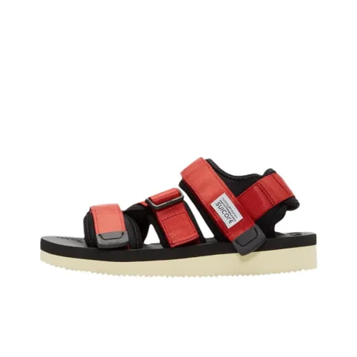 SUICOKE Kisee V Пляжные сандалии Черно-красный Мужские