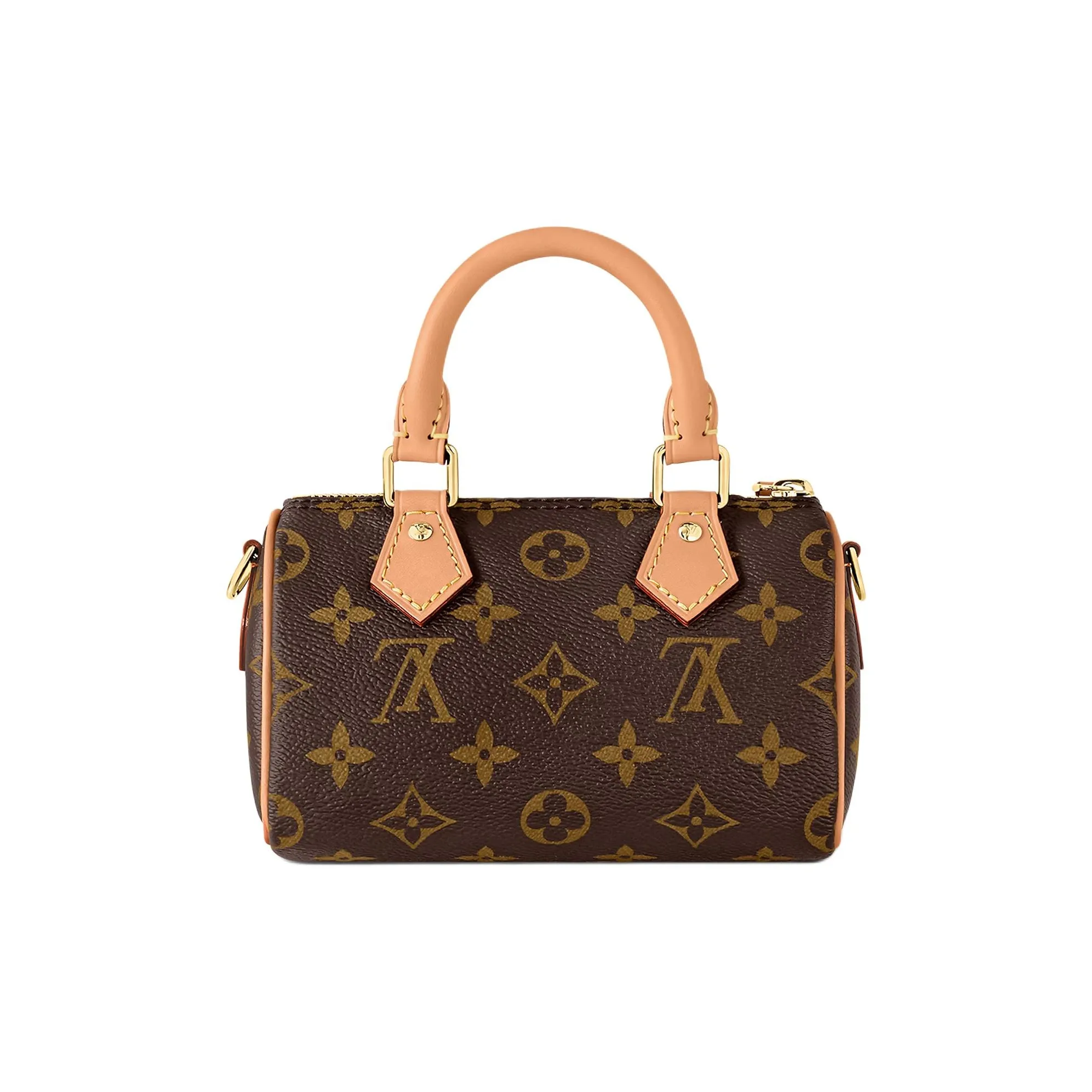 LOUIS VUITTON Nano Speedy Handbag Monogram Canvas Brown