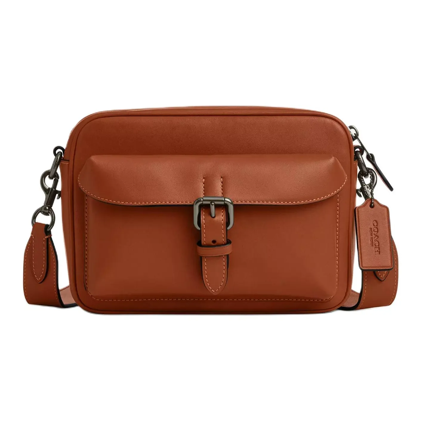 COACH WARNER Этикетка Сумка через плечо Маленькая Сумка на плечо Мужская Бронза