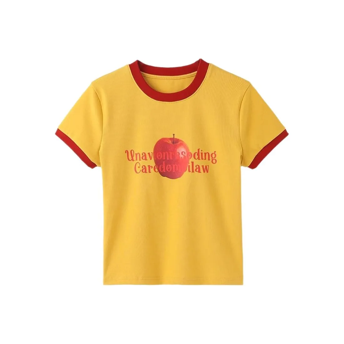 Mu Qingqing Желтый и Красный Женские Футболки