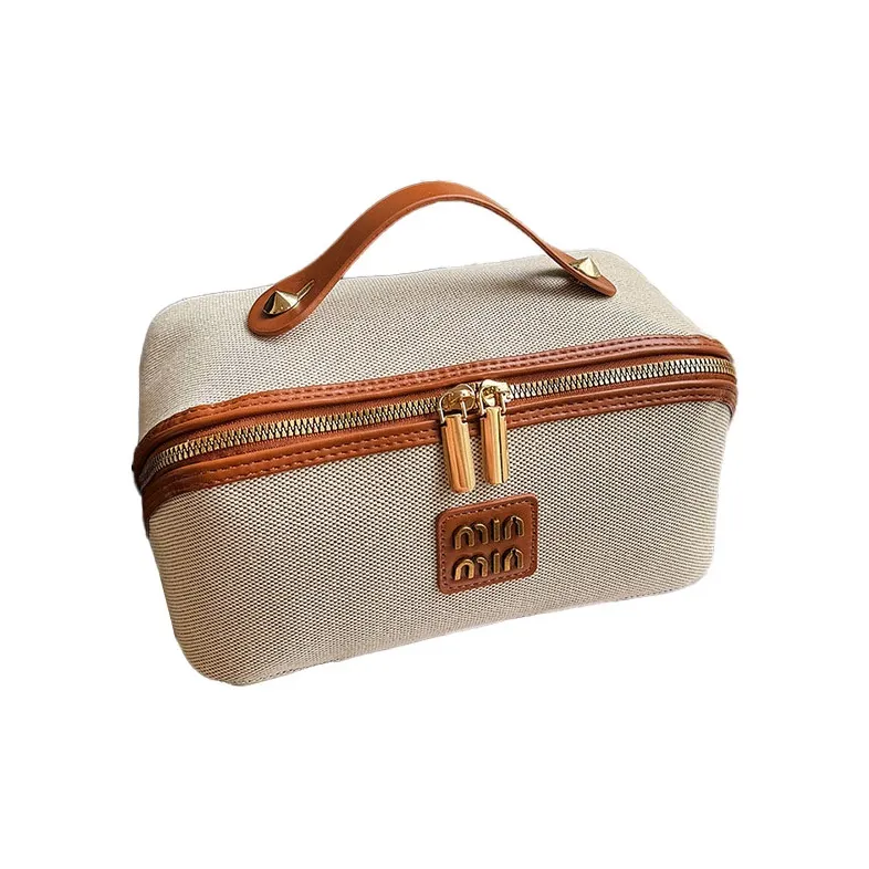 Ji Shengrui Винтаж Косметичка с большой вместимостью премиальное ощущение портативная для путешествий косметические средства хранение и дорожные косметички