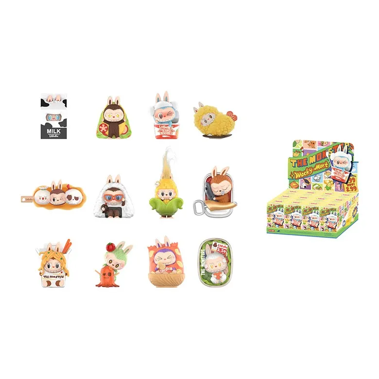 POP MART Коллаборация Edition THE MONSTERS Convenience Store Collection Фигурка Слепые коробки Один Mystery Коробка Целая коробка 12 шт