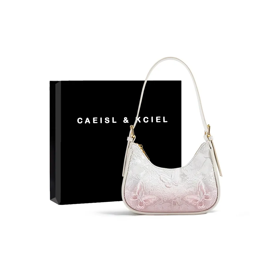 CAEISL KCIEL ПУ (полиуретан) Сумка через плечо Женская Бабочка Градиент Розовый