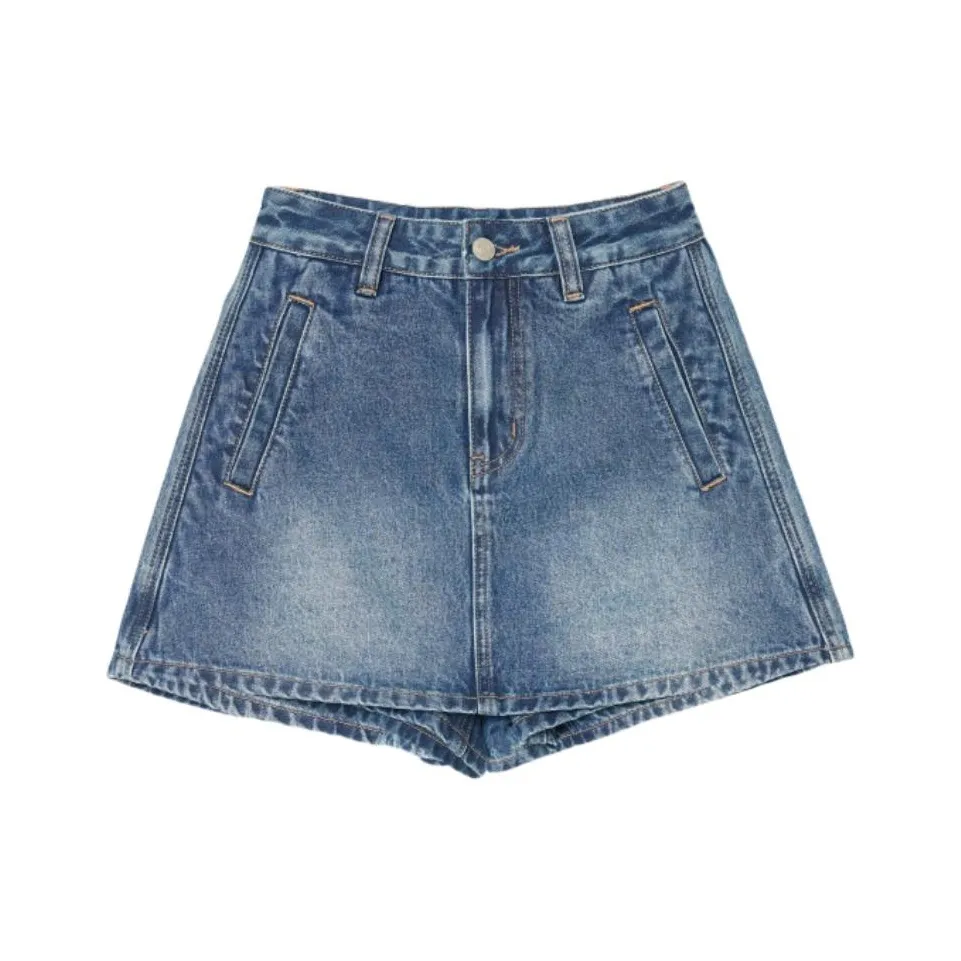 Розовые джинсовые короткие юбки для женщин