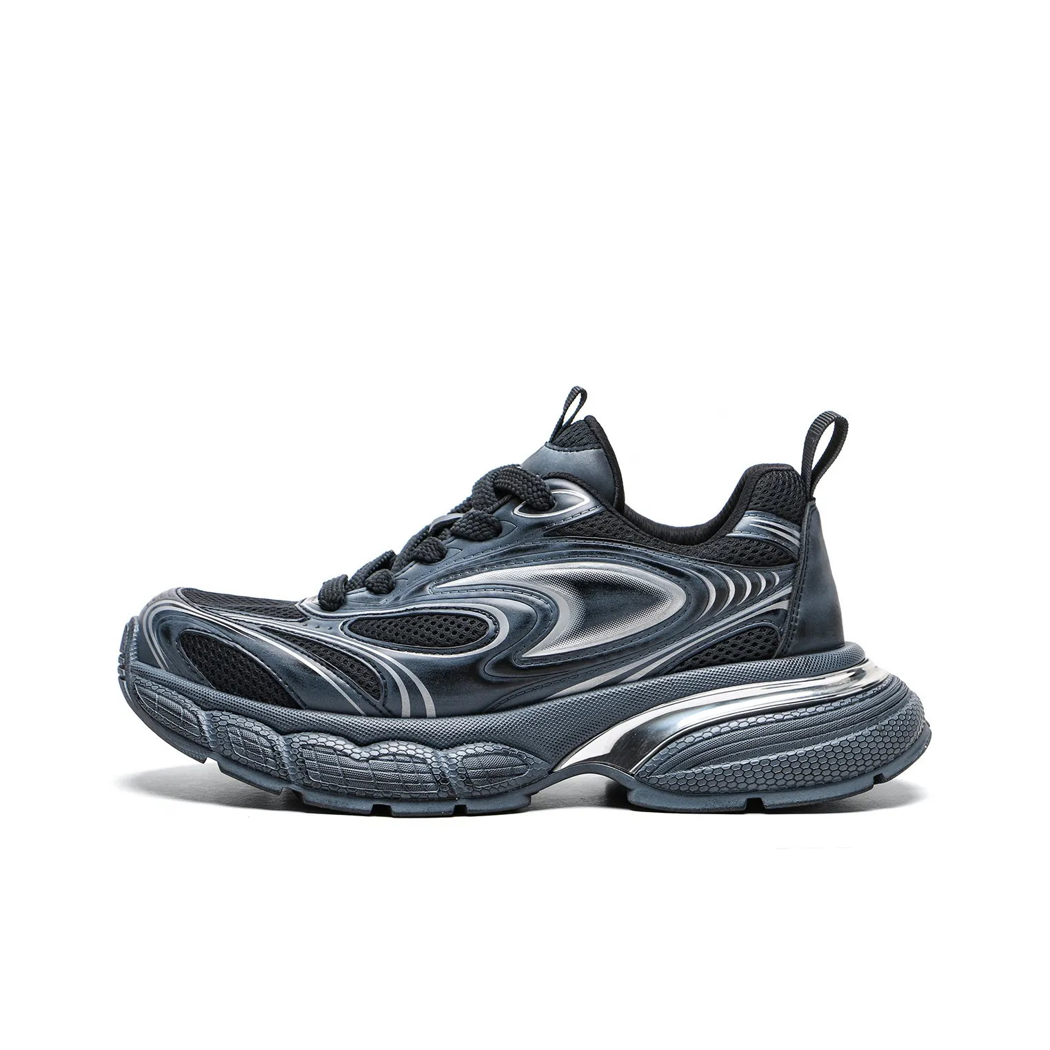 Meixi Низкий топ массивные кроссовки мужской циан синий