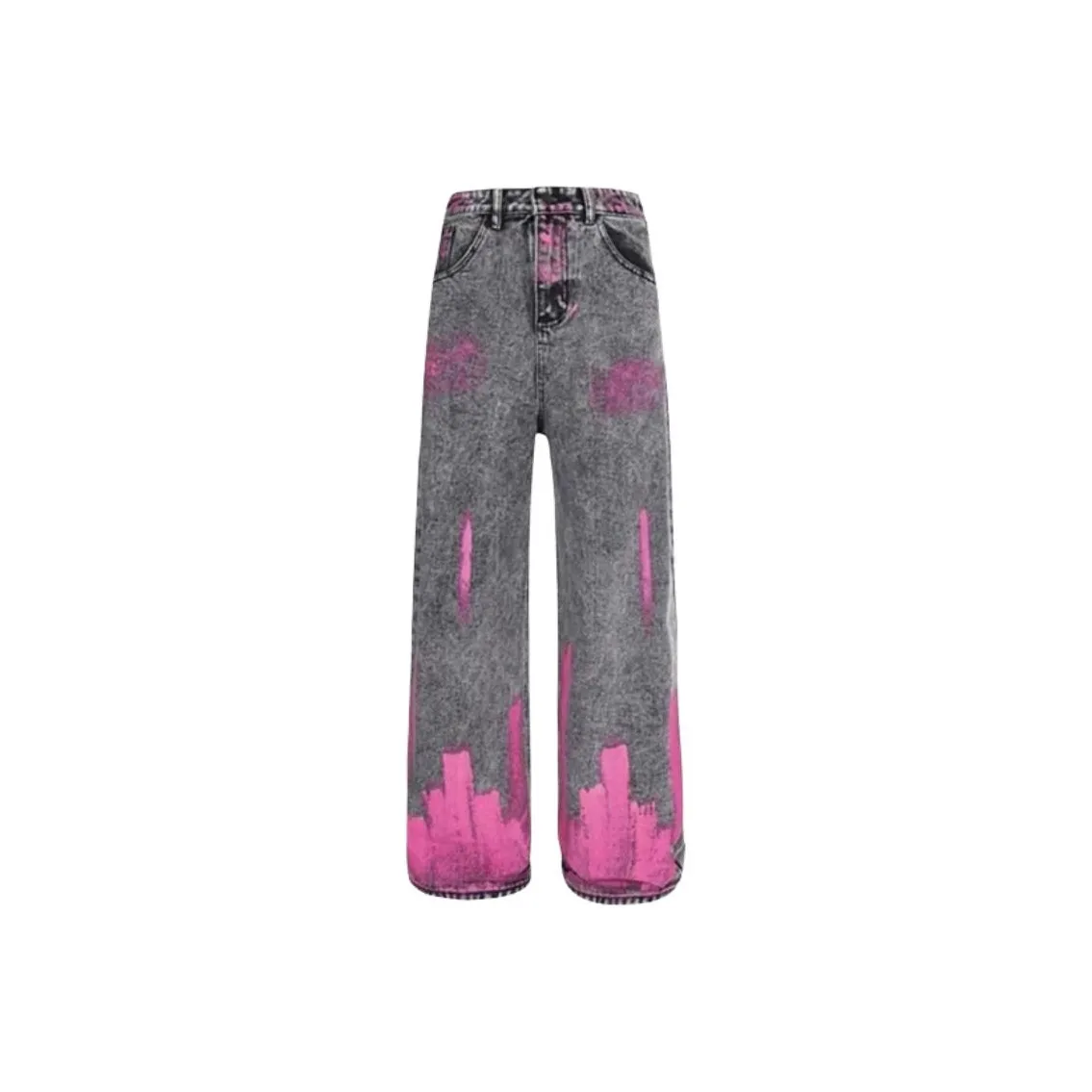 MARTHENAUT Серый Граффити Tie Dye Унисекс Джинсы