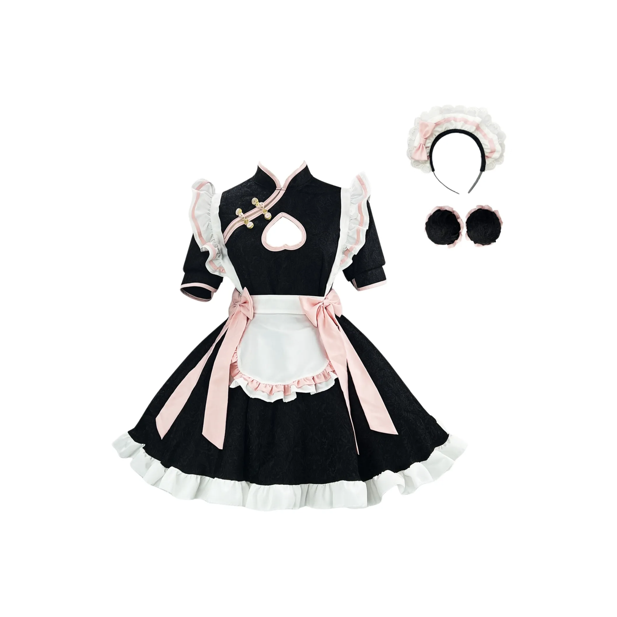 DOSOHEB Черное Женское Лолита Платье