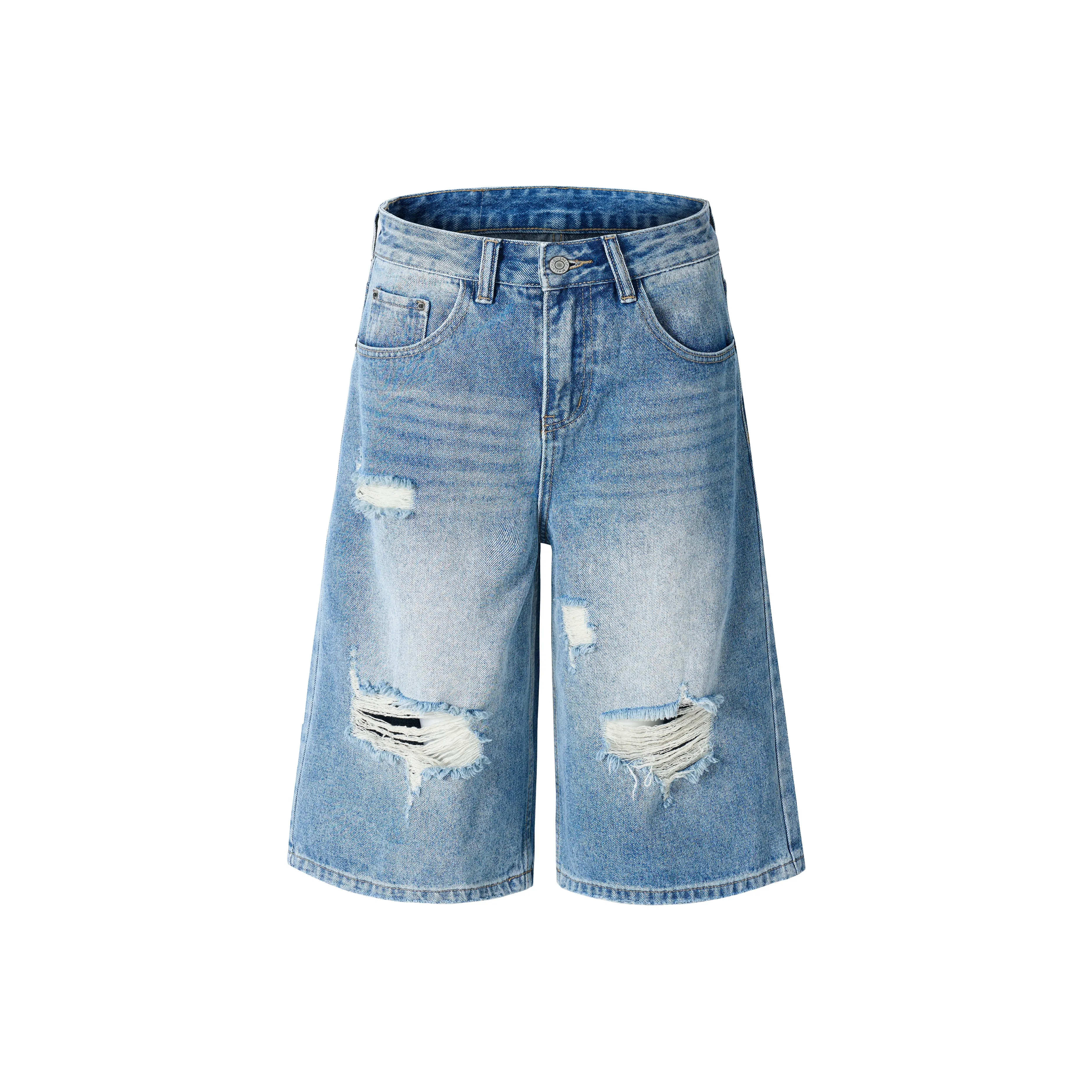 MEXISHION Синие Унисекс Джинсовые Шорты