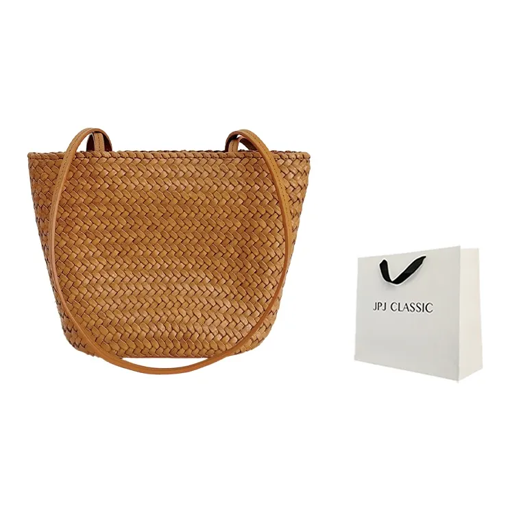 JPJ Коровья кожа Сумка на плечо Средний Женский Молочно-чайный коричневый