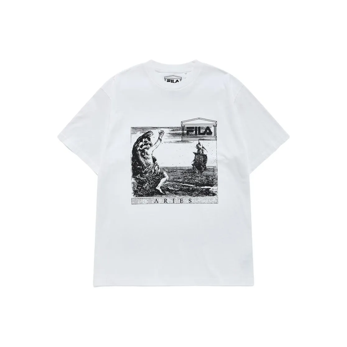 FILA FUSION ARIES Collaboration Collection Футболка Унисекс Стандартная Белая