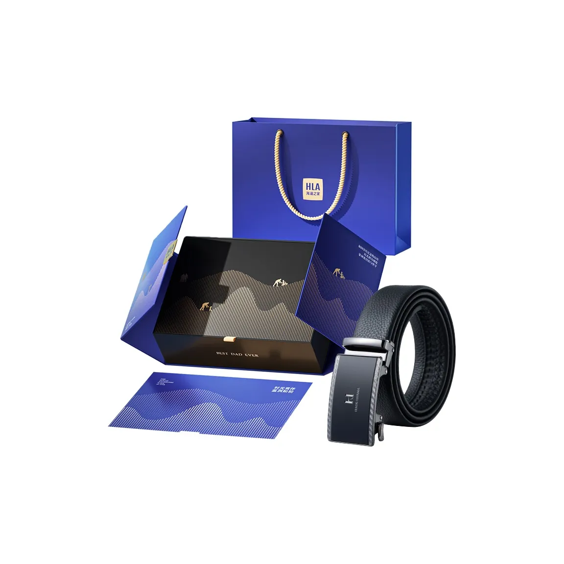 HLA Ремни из натуральной коровьей кожи мужские ширина 3,5 см