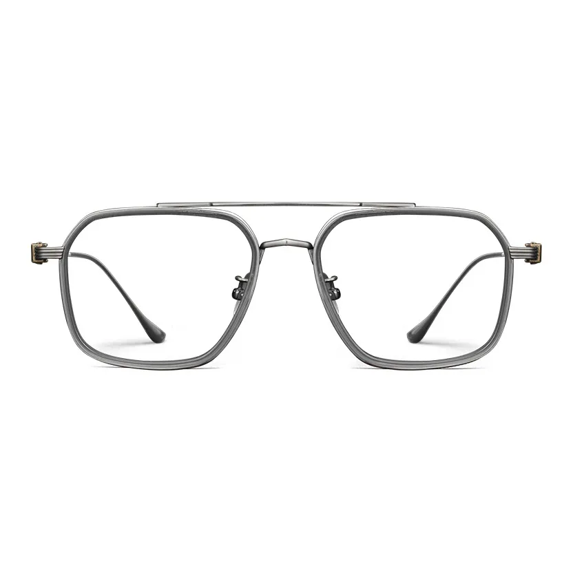 Wood Premium Пластиковая оправа Чистый титан Круглые Оправы для очков Мужские