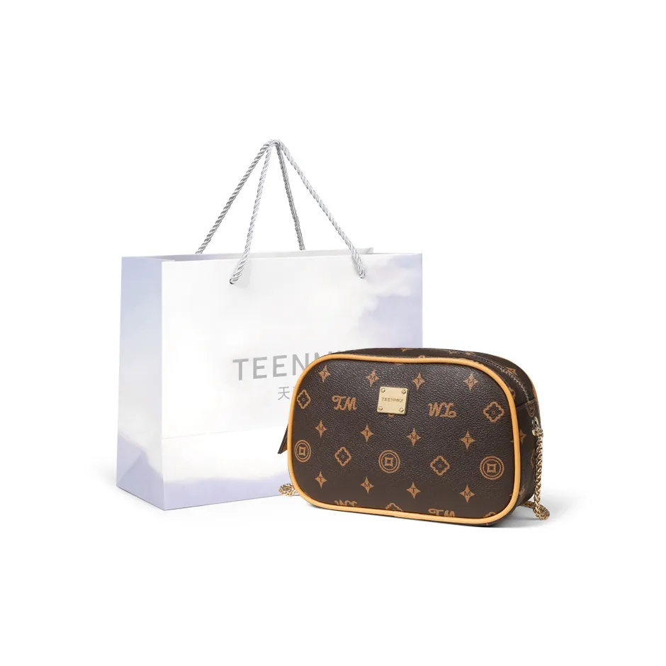 Teenmix PVC Сумка через плечо Makeup Bag Обычный Женский Кофе Экрю Небесно-голубой