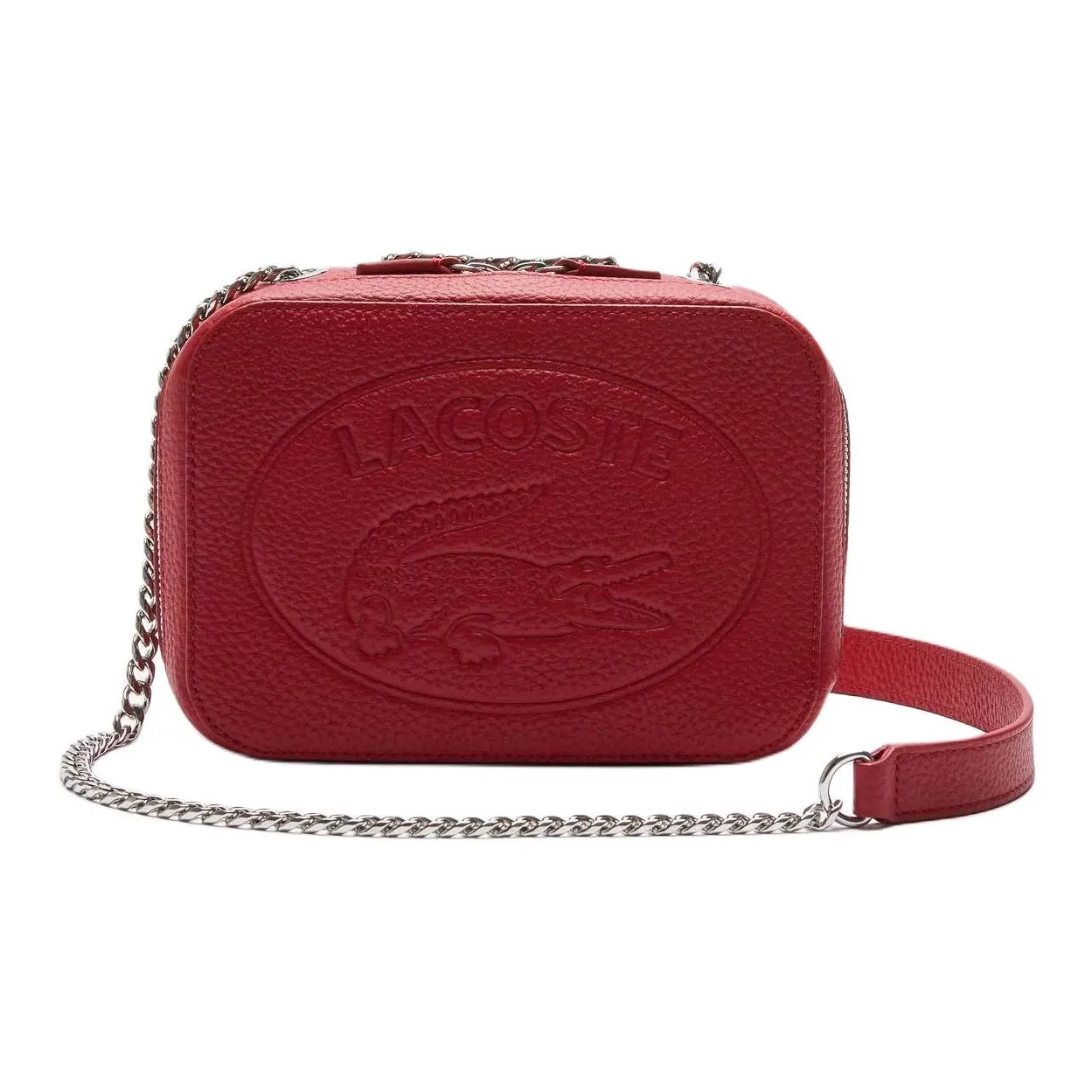 Lacoste Коровья кожа Сумка через плечо Маленькая Женская Traffic Красный