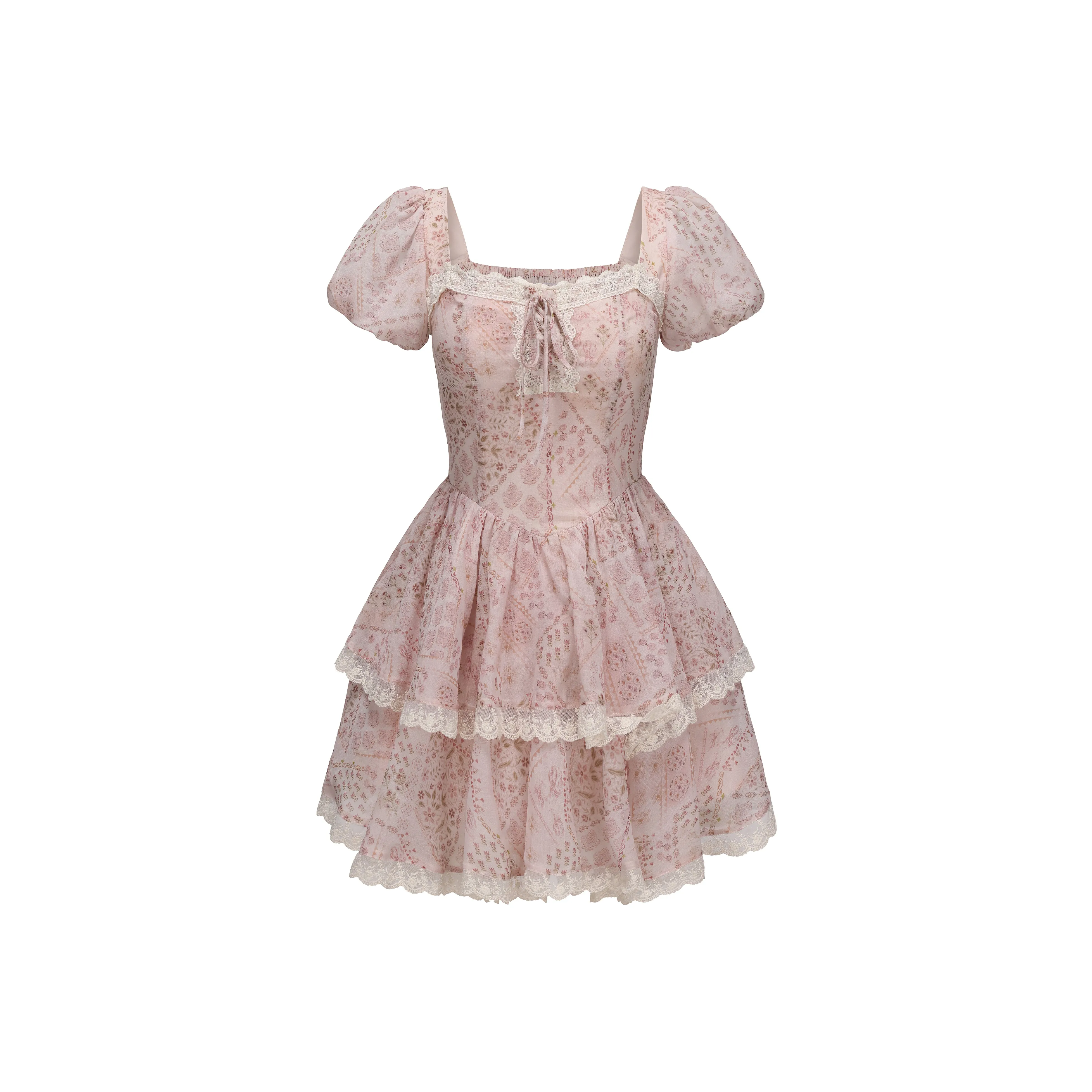 CHIWAWAMEME Короткий рукав Платье Женское