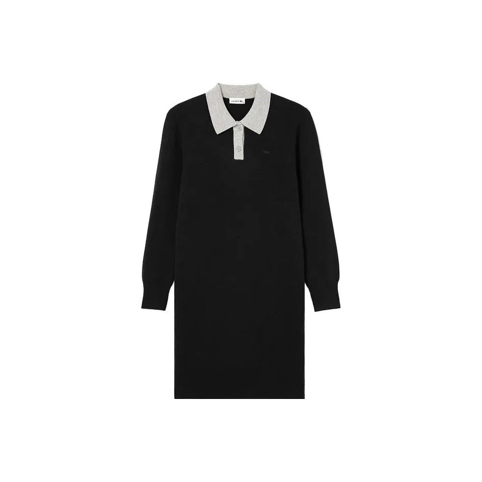 Платье с длинным рукавом от LACOSTE сотрудничество женское черное