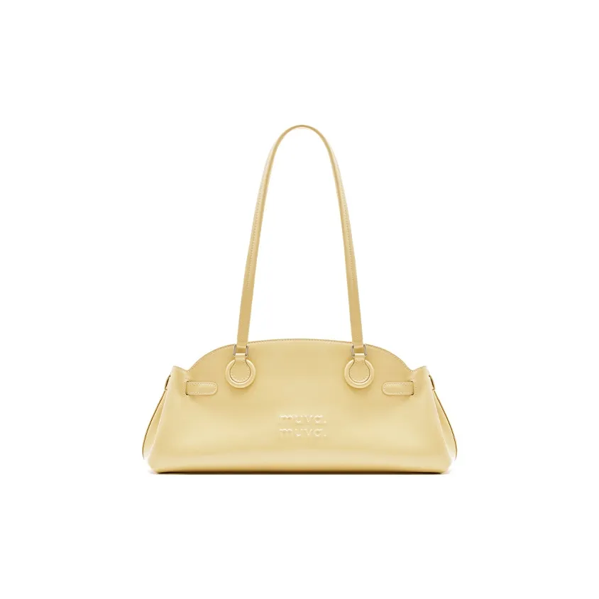 MUVA Коровья кожа Багетная сумка Сумка через плечо Средняя Женская Многоцветная