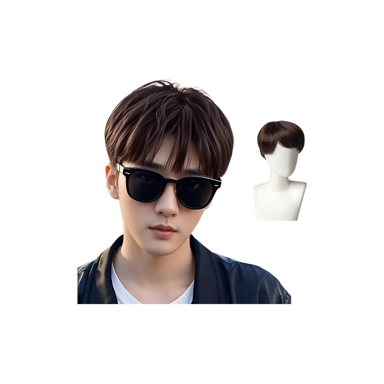 Blossom Joy Box Корейский стиль Мужская парик Differential Cut