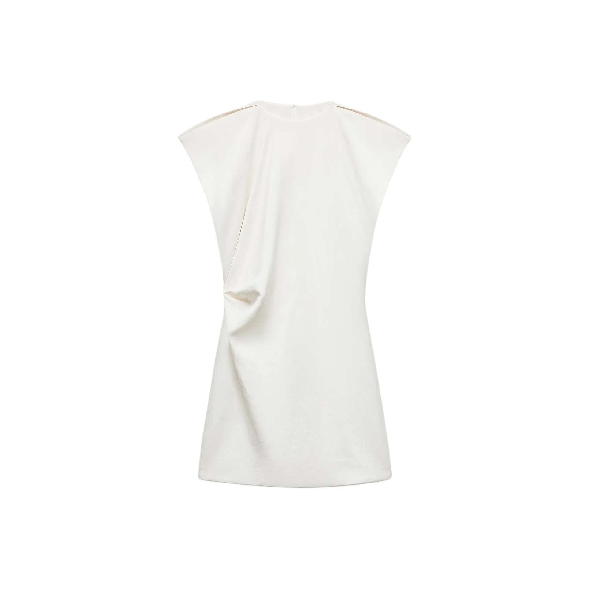 ZARA Желтое и белое женское платье без рукавов