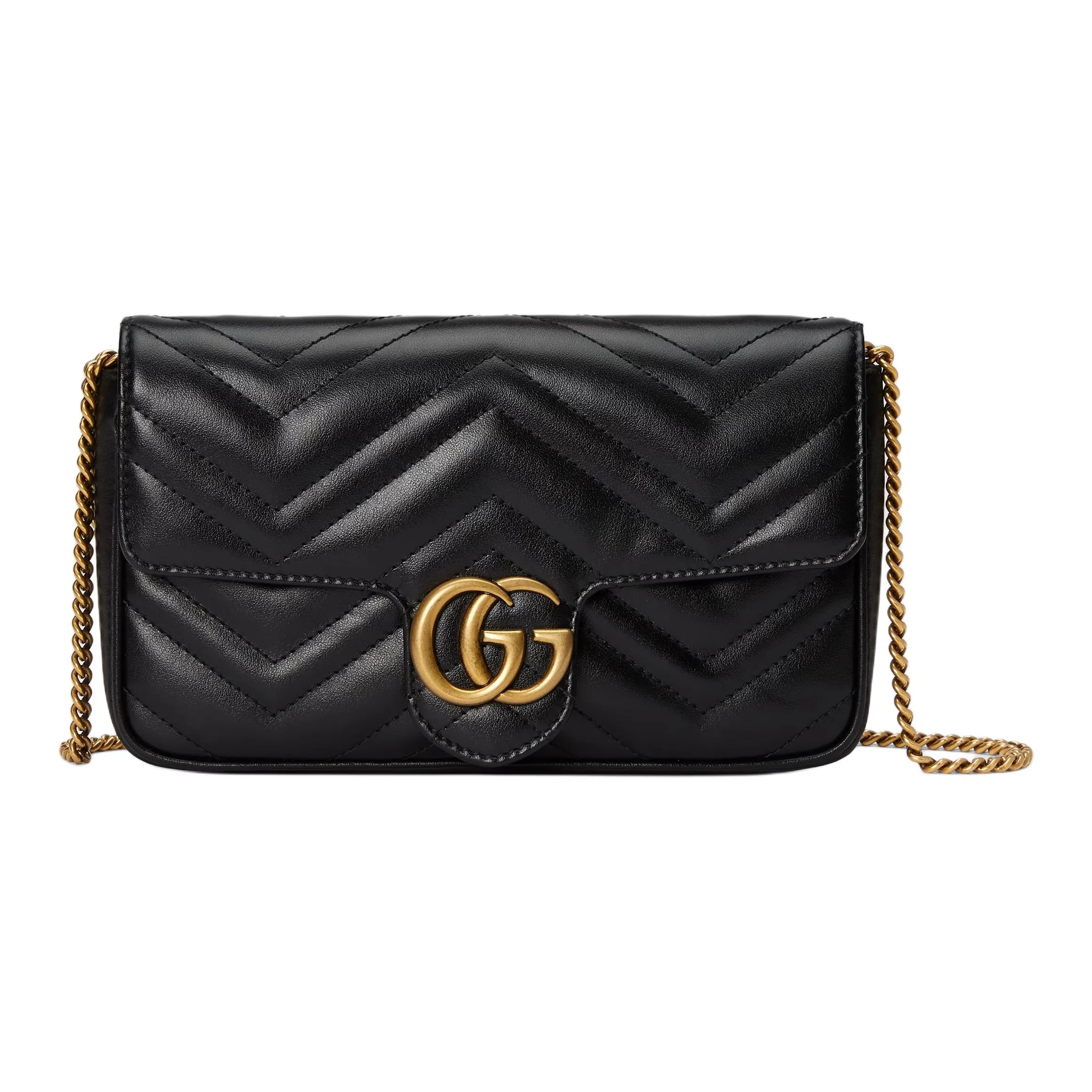 GUCCI GG Marmont Leather 2 in 1 Combo Bag, Shoulder Bag, Crossbody Bag Mini Women's
