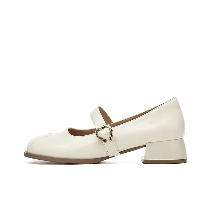 Daphne Грубый каблук Туфли Мэри Джейн Низкий каблук Женские