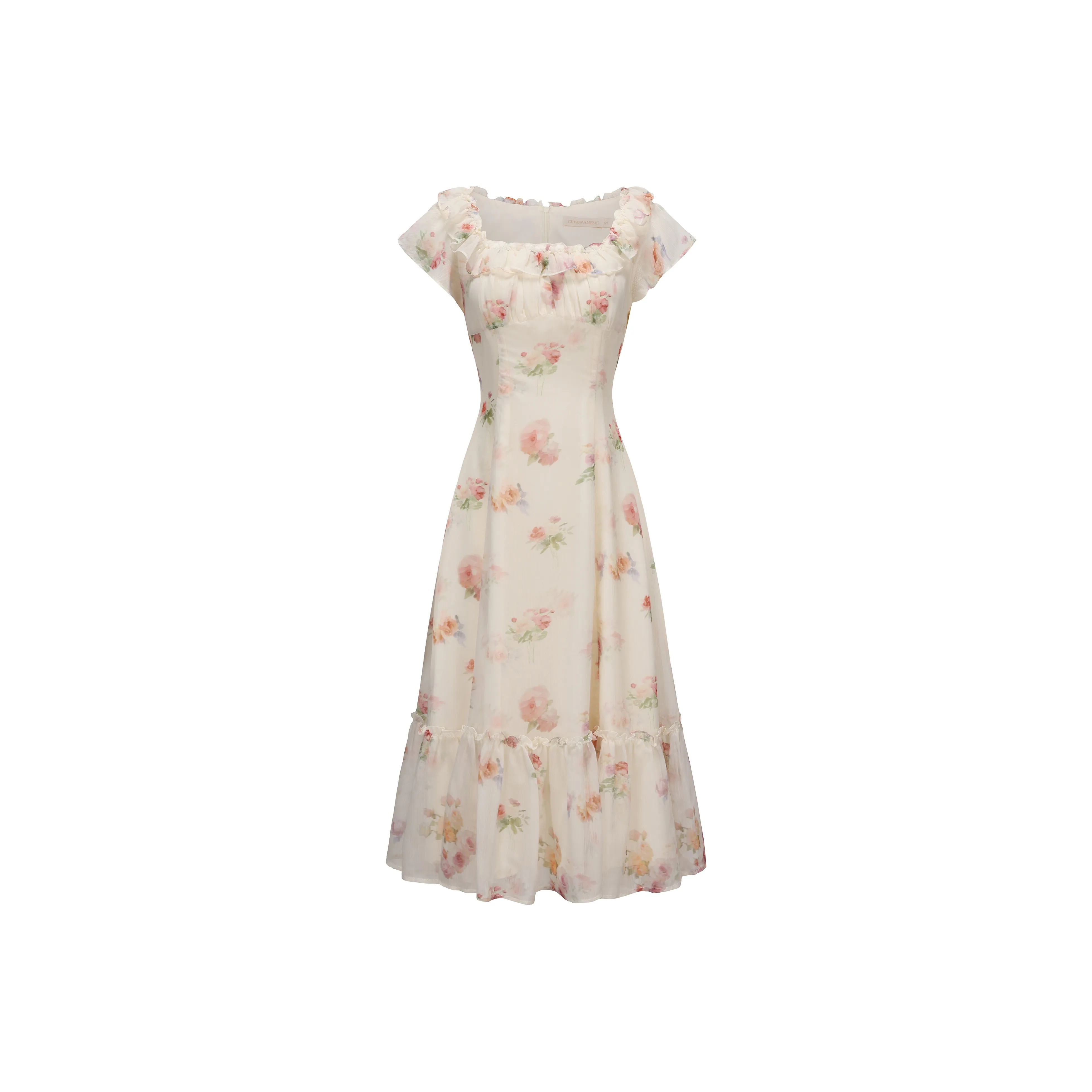 CHIWAWAMEME Короткий рукав Платье Женское