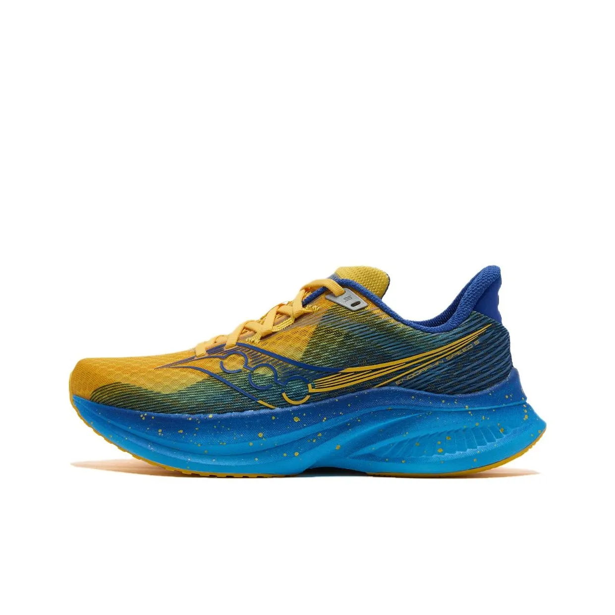 Saucony Endorphin Speed 5 Устойчивые к истиранию Низкие Кроссовки для Марафона и Тренировок Race Беговые Кроссовки Унисекс Желто-Синие