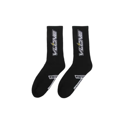 VLONE Черные Унисекс Высокие Носки до Колена
