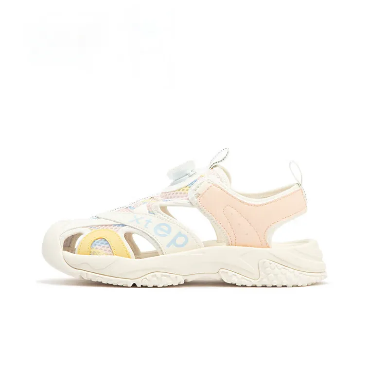 XTEP Износостойкие Дышащие Детские Сандалии Желто-розовые Подростковые