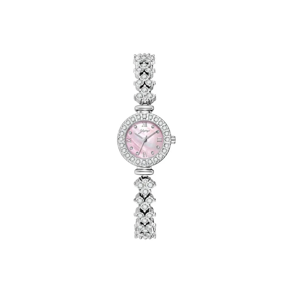 Yajiayi Наручные часы Кварцевый механизм Сплав Ремешок Жемчужная раковина Циферблат Цвет Женские часы