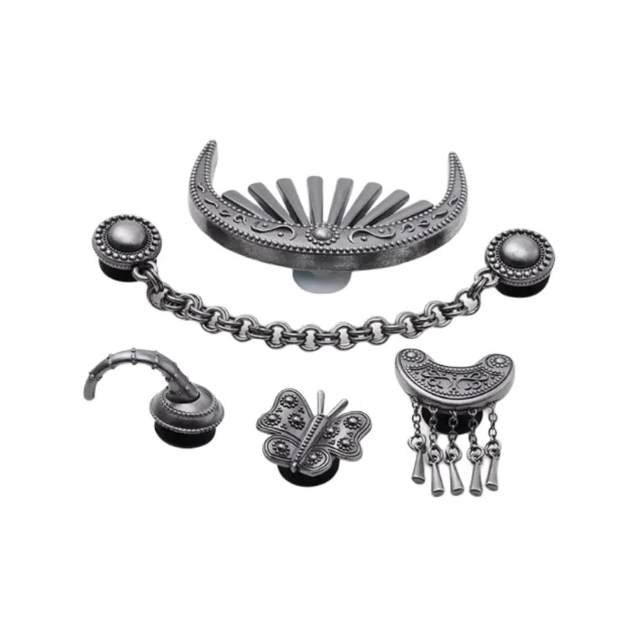 Crocs Аксессуары для обуви из медного цинкового сплава унисекс серебряный