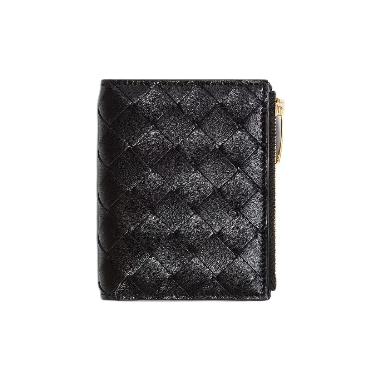 Bottega Veneta Intrecciato Sheepskin Wallet Women's Black