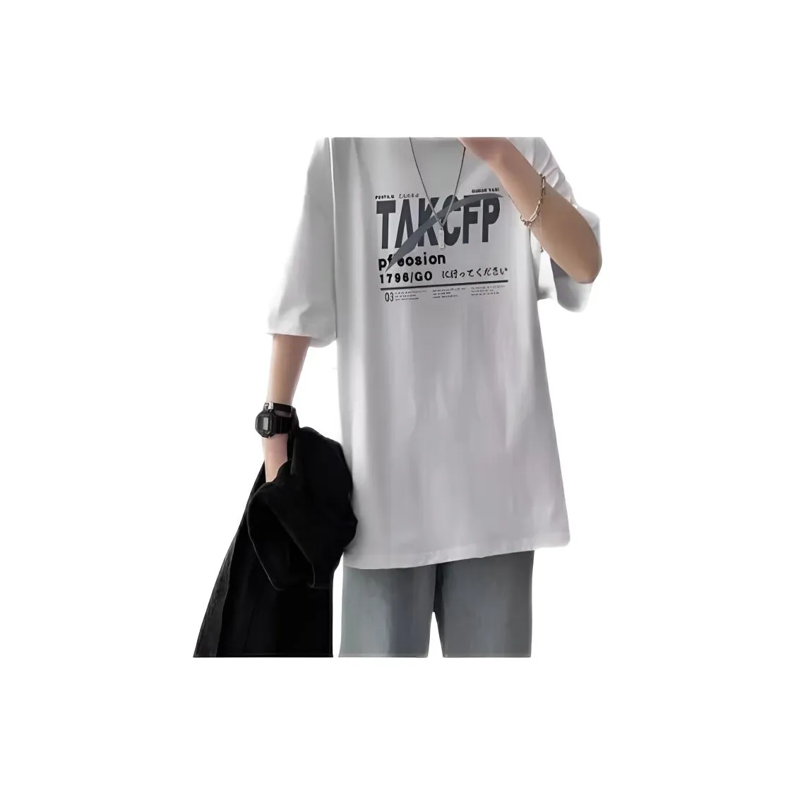 HYUNDAI Мужской Летний Свободный крой Гонконгский стиль Trendy Versatile Повседневный Топ с короткими рукавами Рубашка Мужская