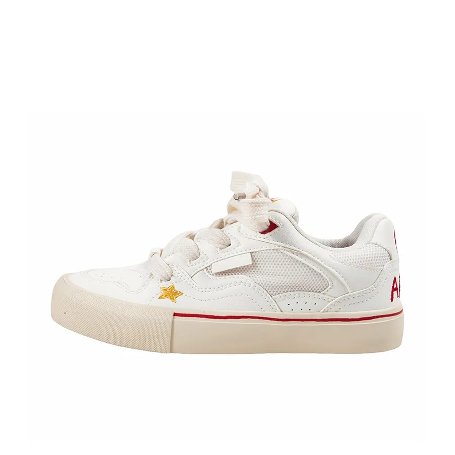 MINGKUANG Street Trendy Rising Stars POP Износостойкий и Легкий Низкий Топ Скейтборд Кроссовки Женские Белые