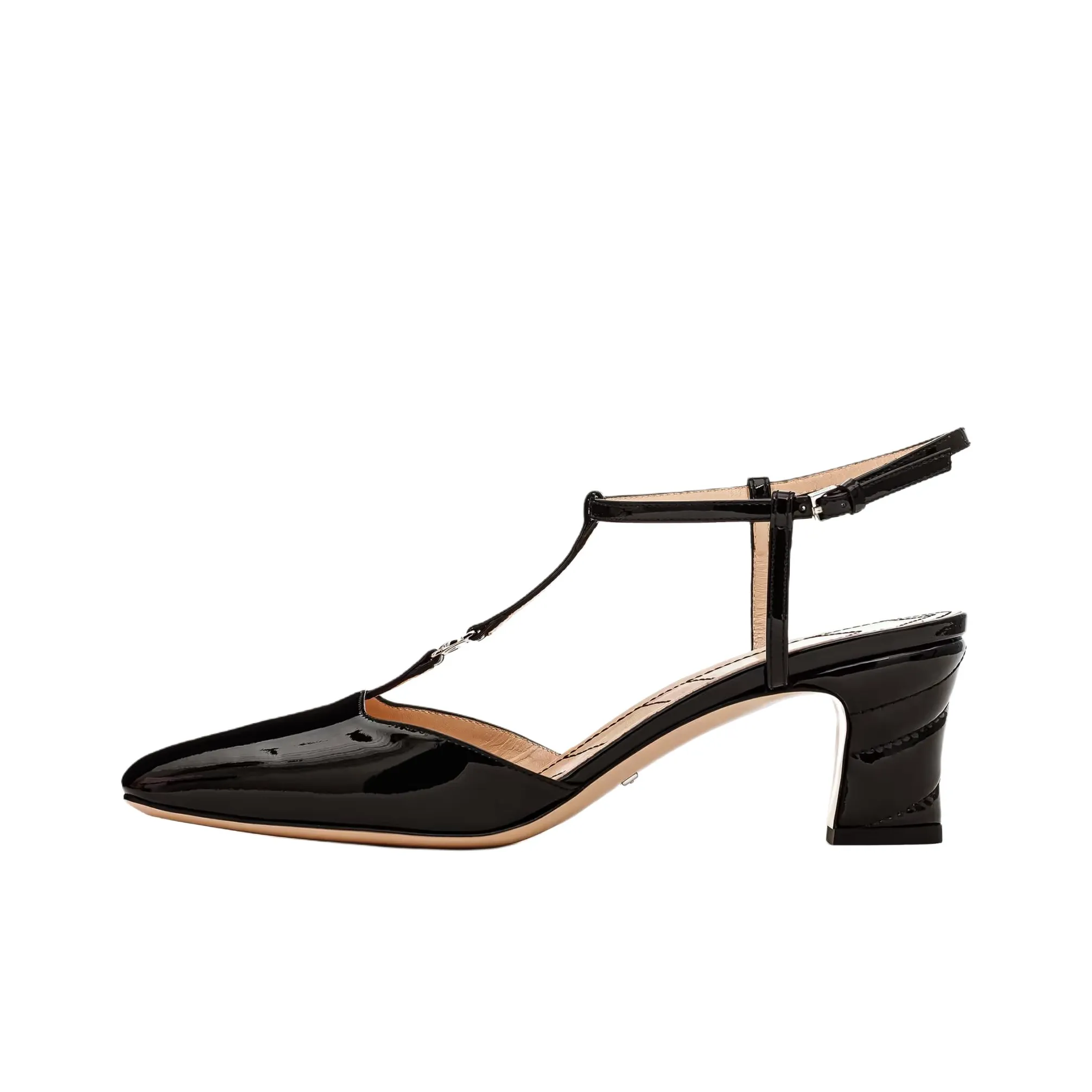 GUCCI Chunky Heel High Heels 5.5cm Women's Black