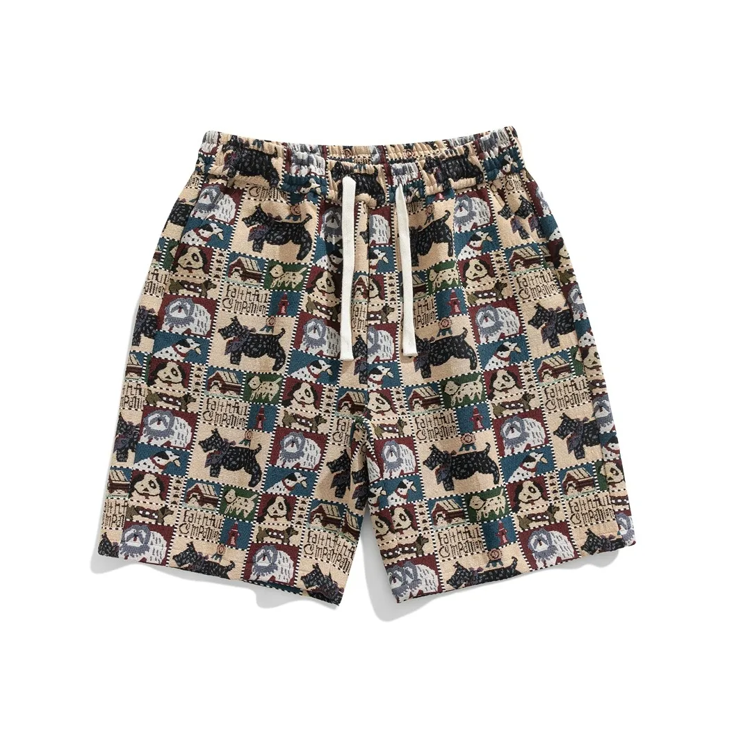 WHELVE Вышивка Собака Унисекс Повседневные шорты