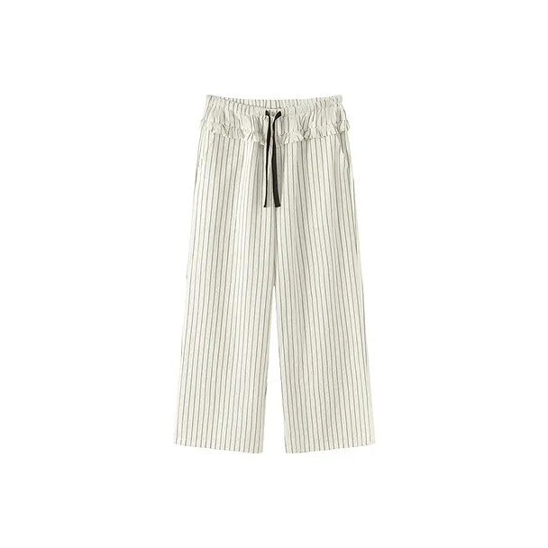 CHUU Черно-белые полосы Женские Повседневные брюки