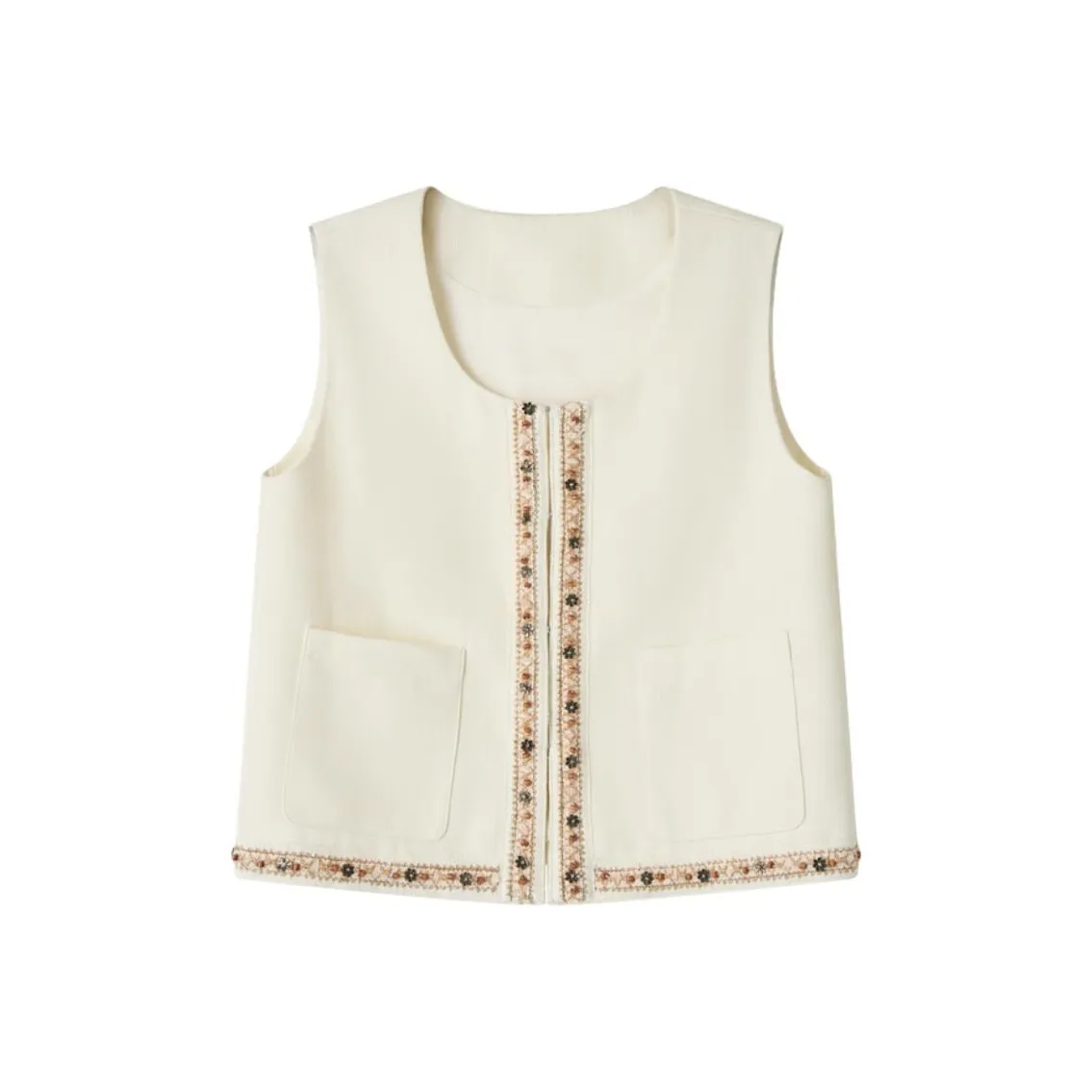 SHUXI Богема Белый Женские Жилеты