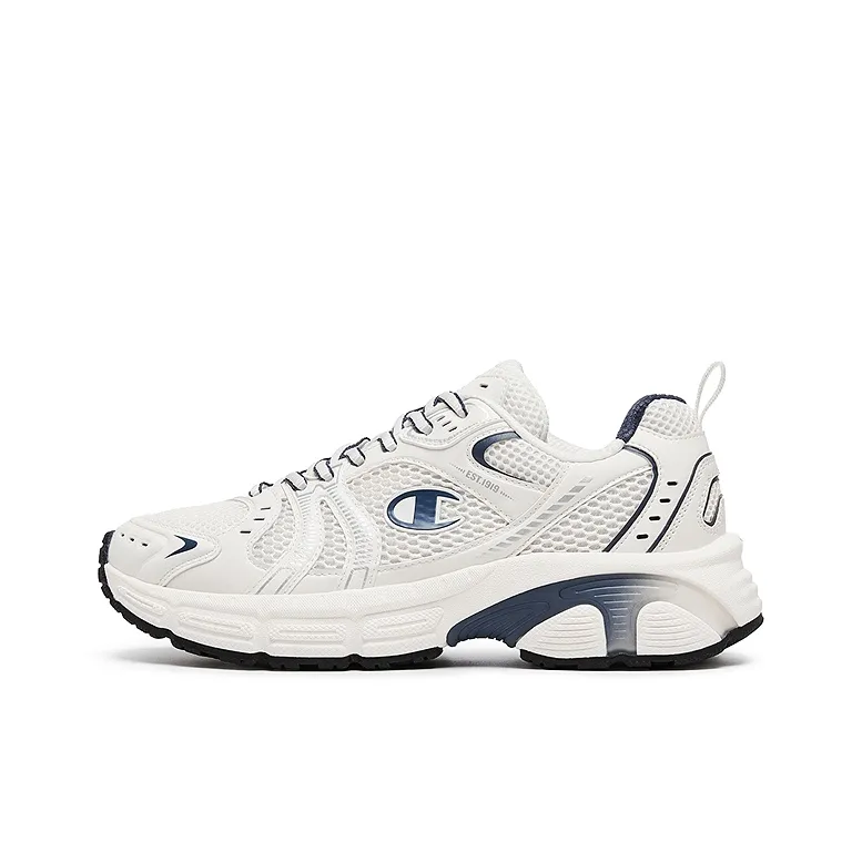 Champion Low Top Беговые кроссовки Женские Молочно-белый Полночный синий