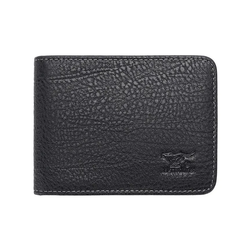 SEPTWOLVES Коровья кожа Держатель для карт Мужской Черный