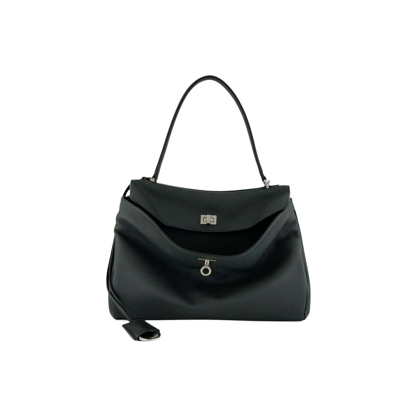 Balenciaga Rodeo Calfskin Handbag Medium Size Women's Pine Green