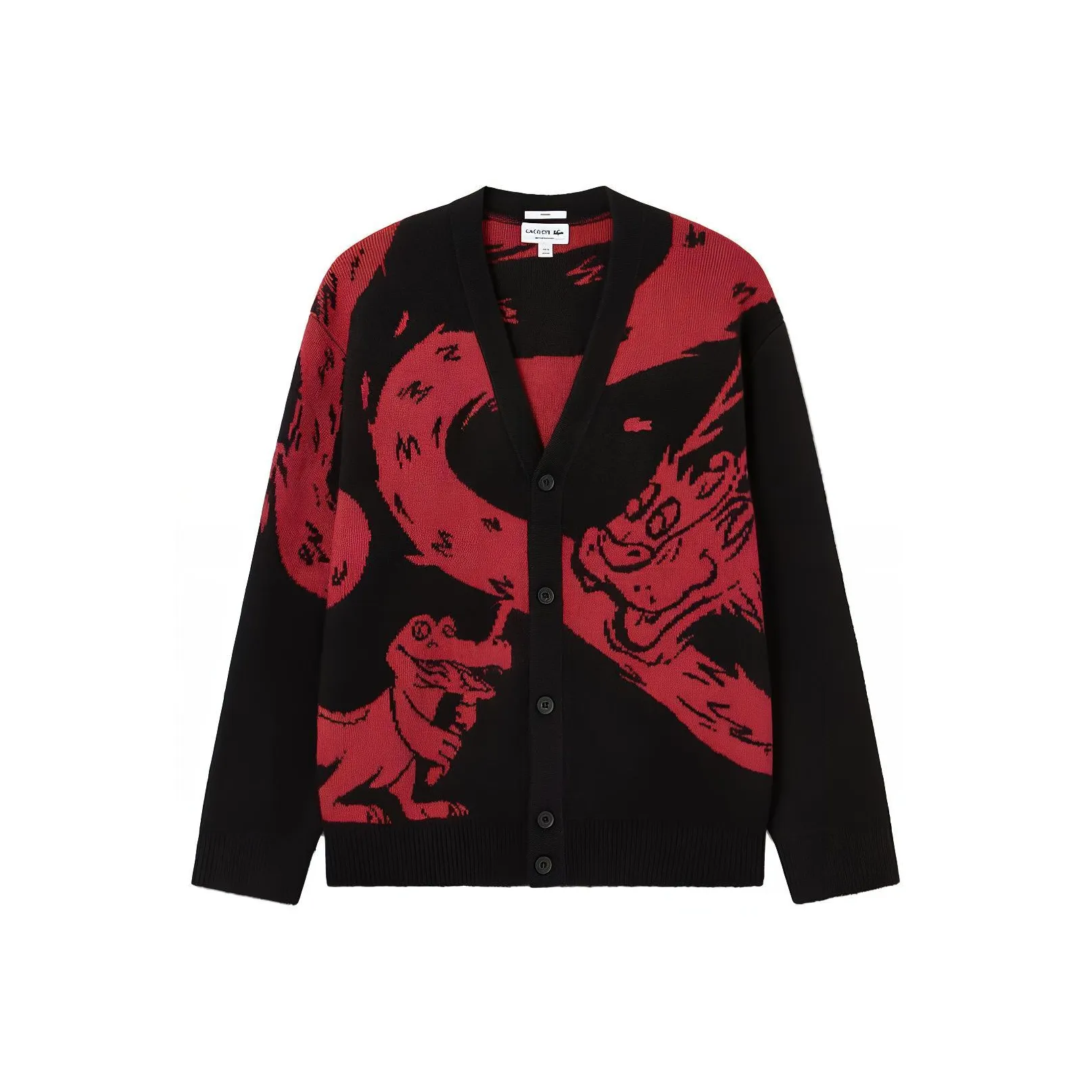 LACOSTE Year Of The Dragon Chinese New Year Series Sweaters Men's Black